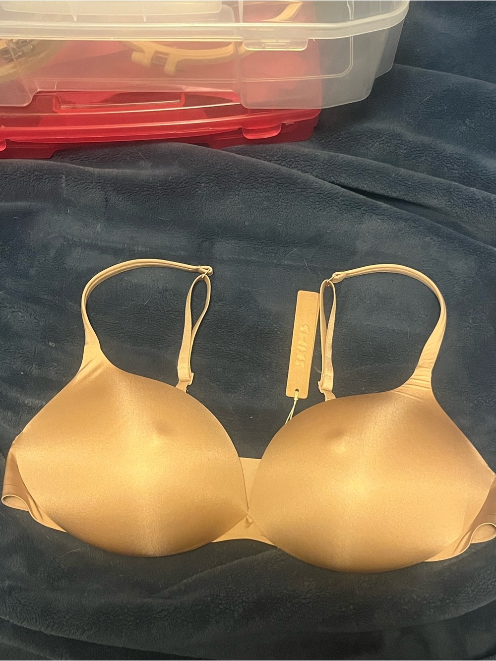 Skims Ultimate Nipple Wireless Push-up Bra in Clay